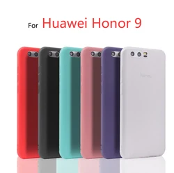 For Huawei Honor 9 Ultra-thin Clear TPU and Matte Solid color Case For Huawei Honor 9 Back Cover Protect Skin Silicon case