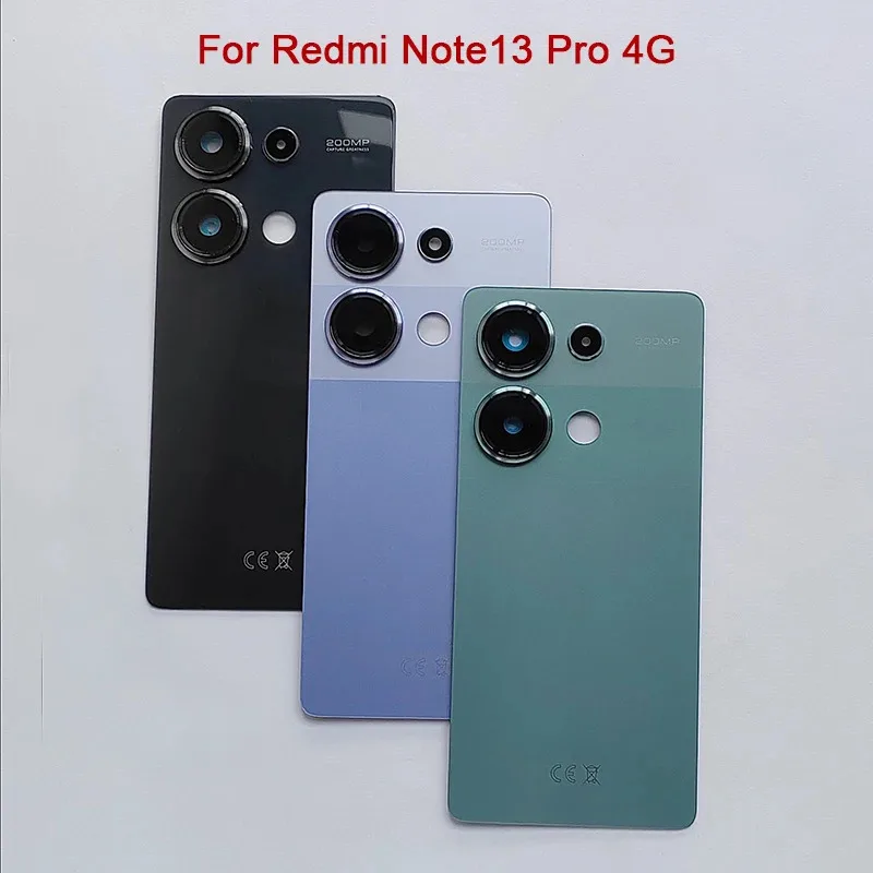 Para Redmi Note 13 Pro 4G com lente de câmera porta traseira caixa de substituição e adesivo