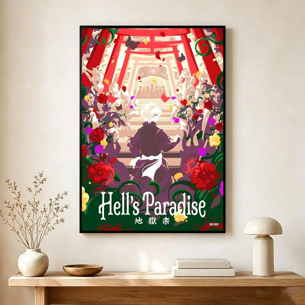 dark anime H-Hells Paradise Poster Modern Home Decoration Interior Design & Contemporary Wall Art Collection