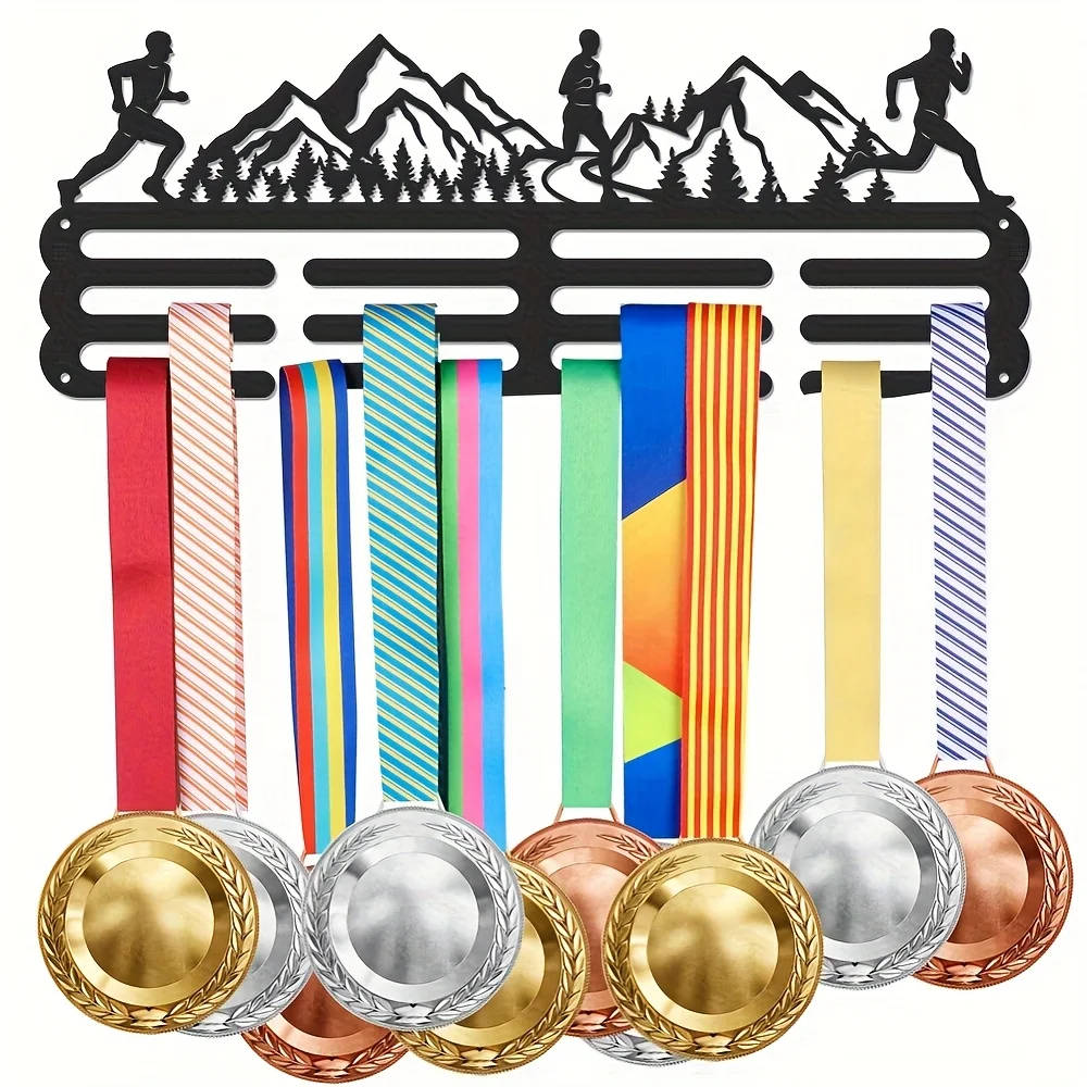 2D  Medal Rack for Running, a Display Stand for Sports Medals in The Park, Suitable for Hanging Multiple Medals with Ribbon