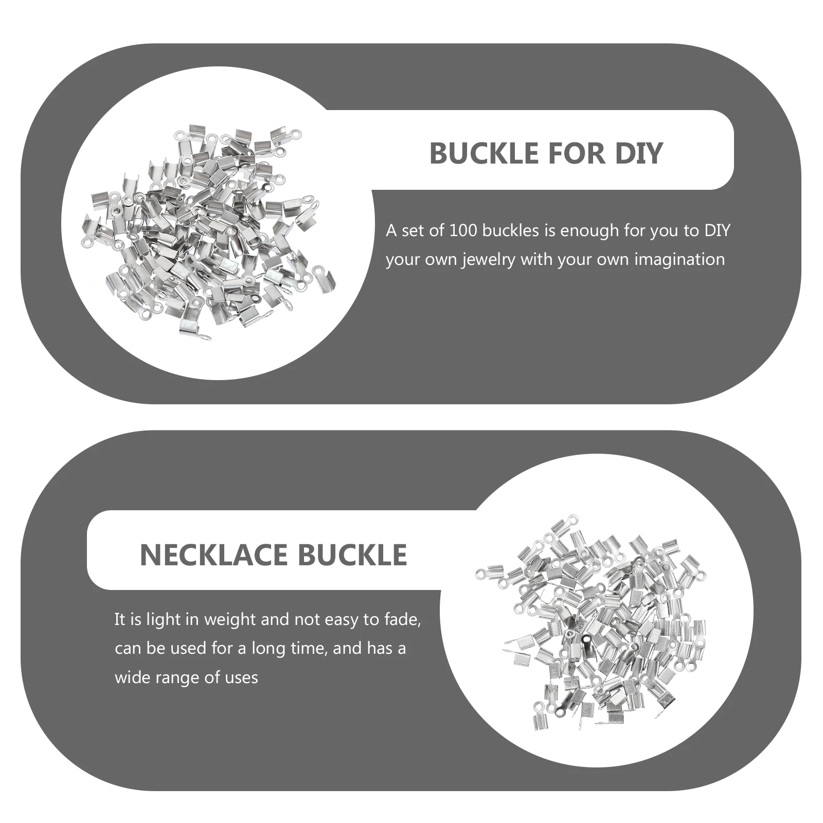 

100pcs Stainless Steel Buckle 9 5mm Inner 3.5mm Glossy Clip Accessories DIY Jewelry Making Supplies Necklace Clasps Pu Pvc Rope