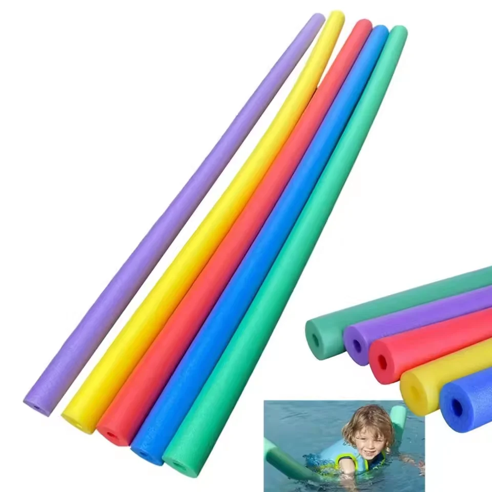 1.5m Portable Flexible EPE Learn Swimming Pool Noodle Stick Water Float Aid Foam Stick Kids Adult Buoyancy Stick Pool Accessory
