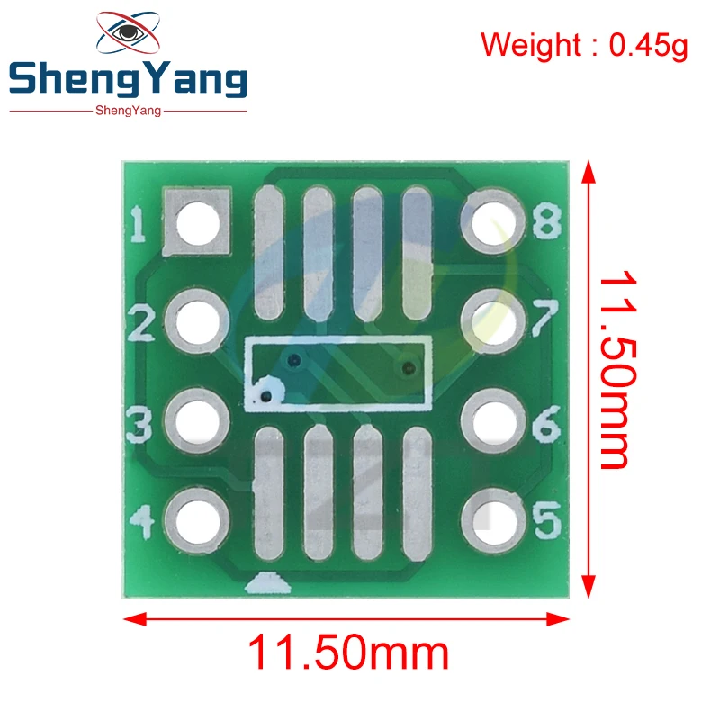 TZT 10PCS SOP8 SO8 SOIC8 TO DIP8 Interposer board pcb Board Adapter Plate New