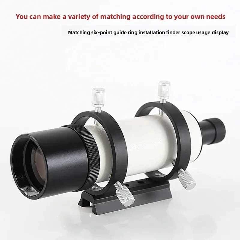 Angeleyes 45mm/90mm Finder Scope with Guide Rail Small Dovetail Plate Aluminum Alloy Mirror Base for Astronomical Telescopes