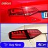 Audi A4 A4L B8 2009-2012 용 LED 자동차 미등 어셈블리 업그레이드 하이라이트 깜박임 신호등 플러그 앤 플레이 액세서리 4