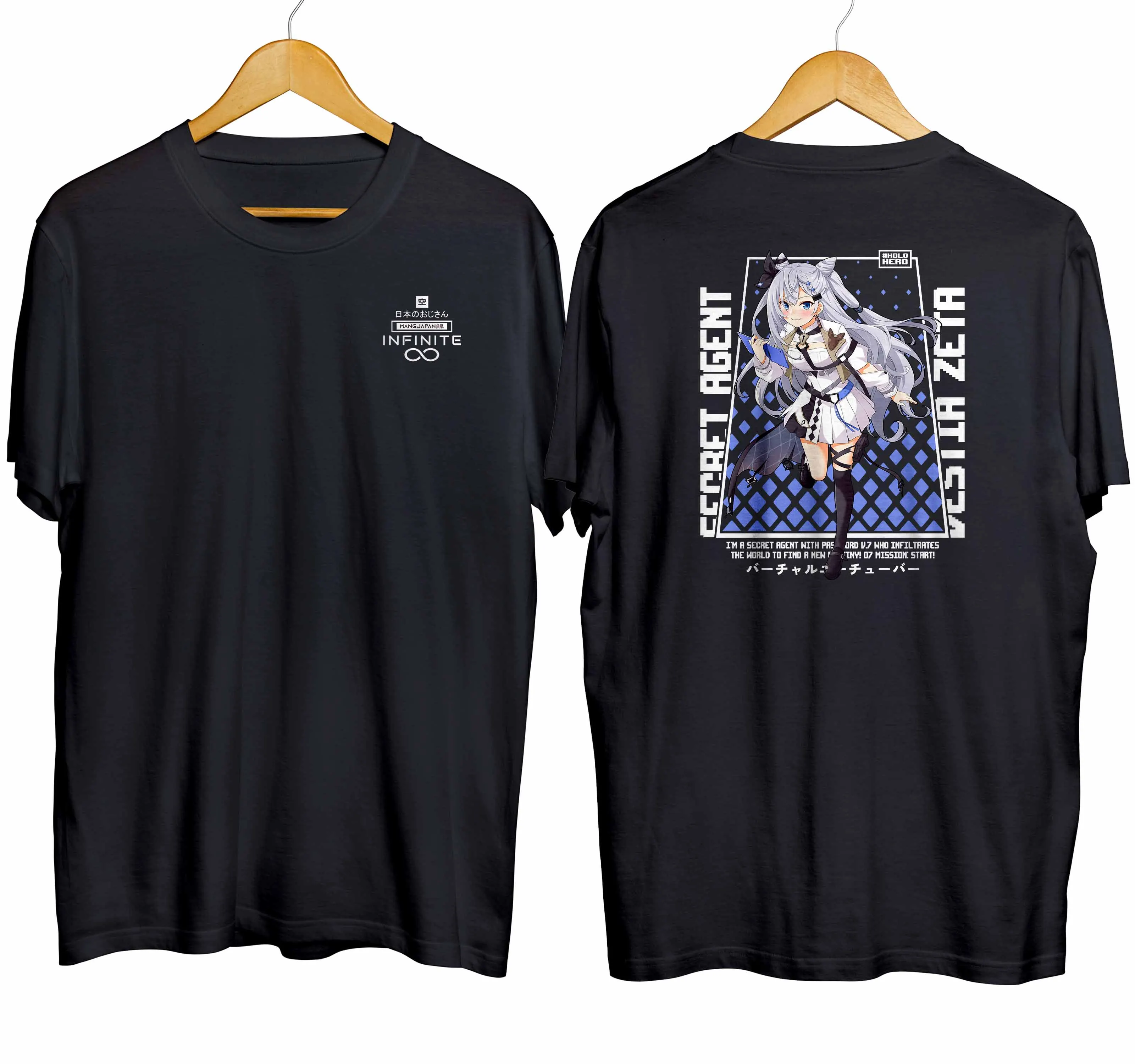 T-shirt distroanime vtuber HOLO HERO VESTIA ZETA - HOLOLIVE IDN 100% combed 30s