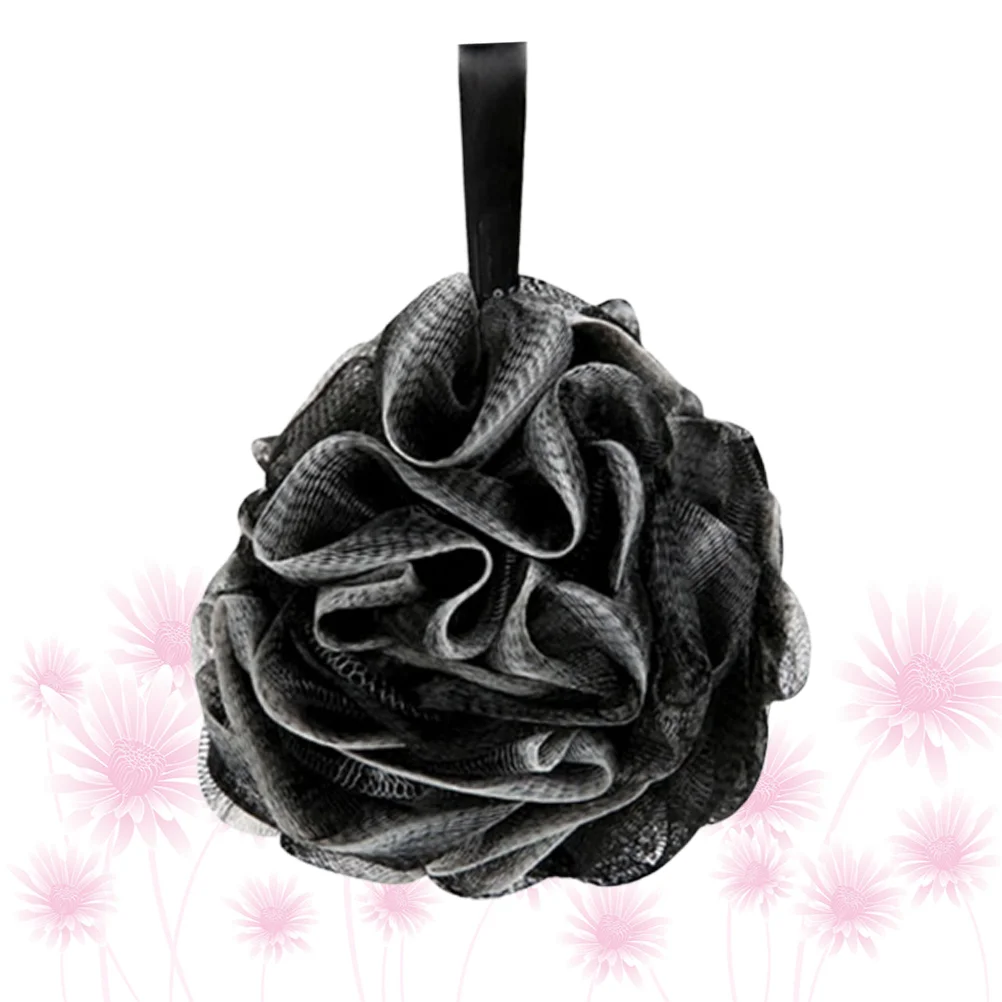 

Shower Bath Scrubber Mesh Nets Black Bathroom Accessories Soft Comfortable Exfoliate Clean Soothe Skin Body Wash Foam