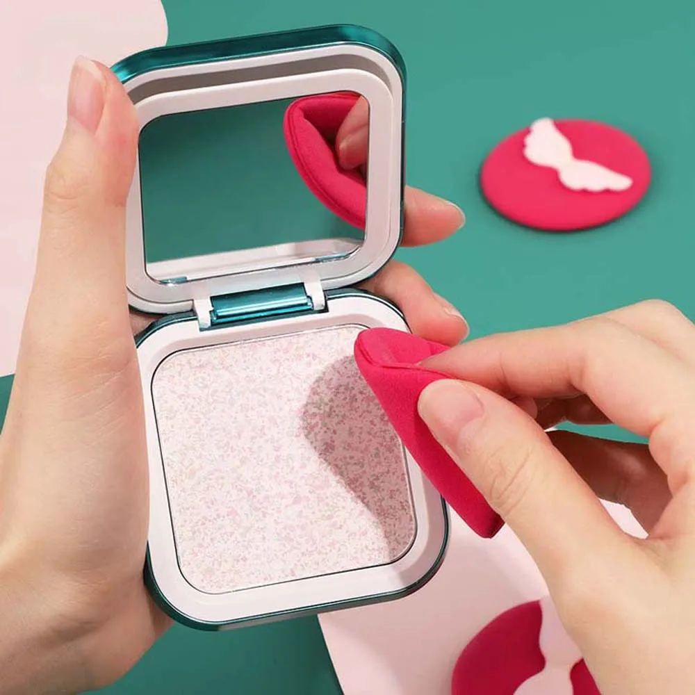 2Pcs/set Dry and Wet Use Makeup Powder Puff Wings Shape Puff Set Puff Cosmetic Puff Non Latex Makeup Foundation Powder Puff