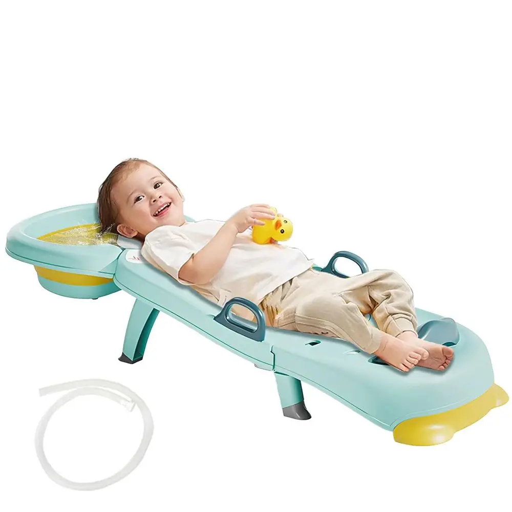 Adjustable Child Shower Seat for Hair Washing and Bathing, Suitable for Ages 1-16