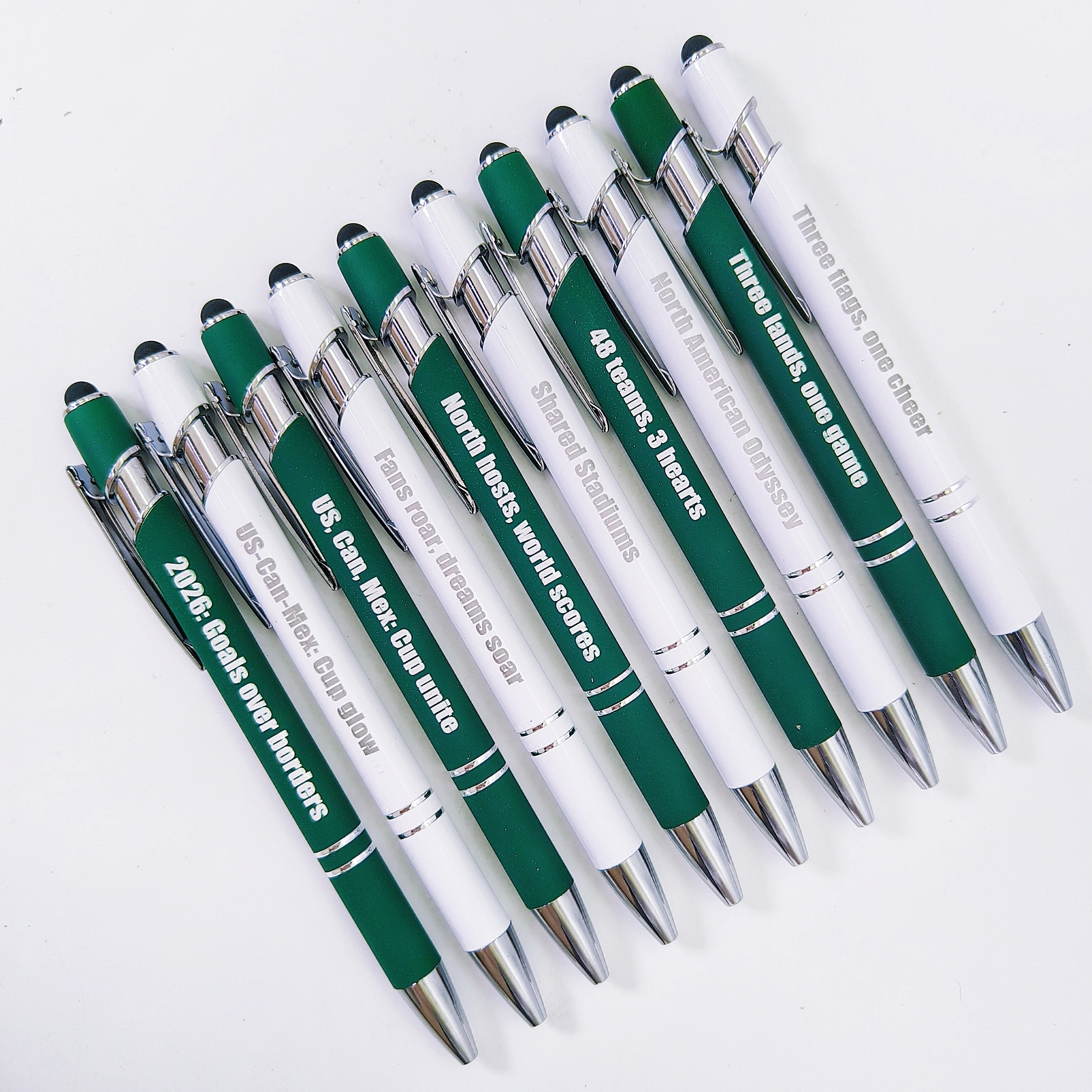 

5 шт./8 шт. Куриковая ручка с вдохновляющей фразой, белая, темно-зеленая ручка с фразой, офисная подарочная ручка