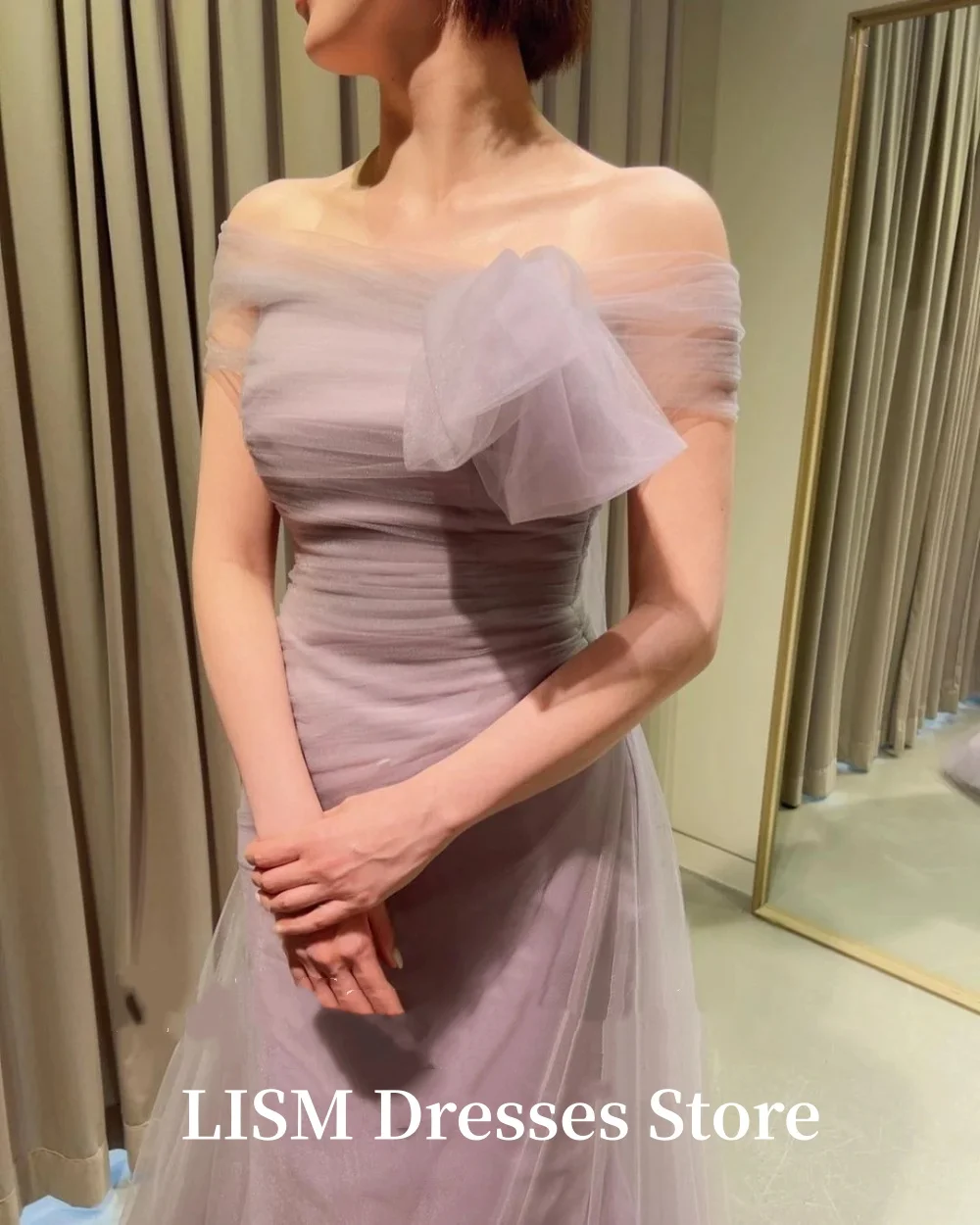 LISM Customized Purple Prom Dress Wedding Evening Dresses Performance Mermaid Tulle Pleated 2026 Party Dress Evening Gowns