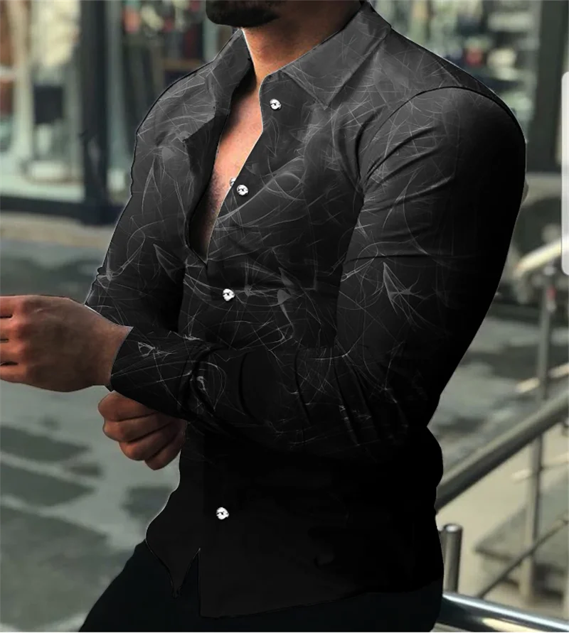 2025 New Men's Casual Long Sleeve Button Style Regular Fit Retro Shirt Pocket Formal Shirt