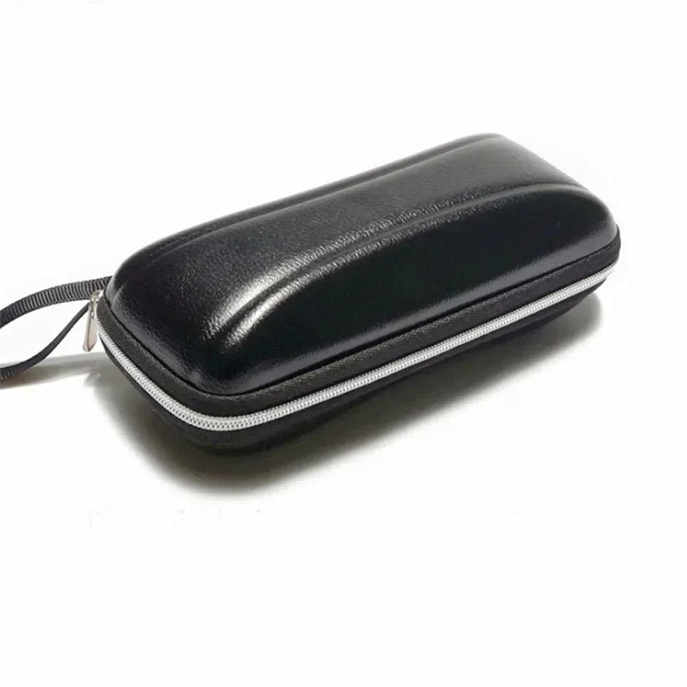 

Black Leather Eyeglass Case Set for Women and Men with Lanyard and Zipper, Perfect for Glasses Storage and Protection