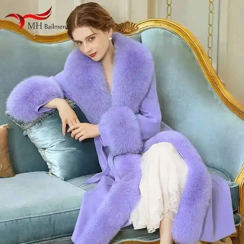 Natural Real Fox Fur Collar Cuff Set Winter Women Warm Scarf Genuine Fur Trimming For Parka Coat Hood Luxury Fluffy Decor Shawl