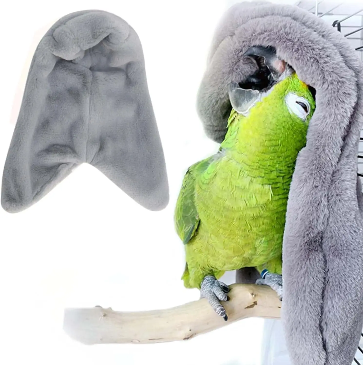 

Flannel Bird Nest Bed Warm Soft Bird Heater Winter Plush House Bird Supplies for Lovebirds Parakeet