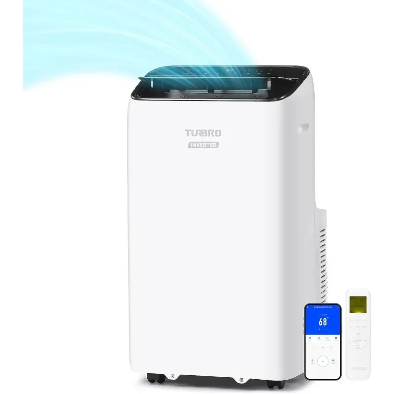 TURBRO Greenland 14,000 BTU Inverter Portable Air Conditioner, High Efficiency, Quiet Operation, Cools Up to 600 Sq. Ft.