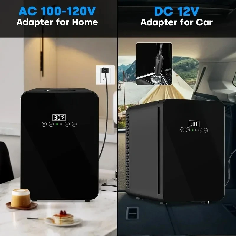 Mini Refrigerator Skincare Fridge 10L Portable AC+DC Power Cooler & Warmer Cosmetic Fridge for Bedroom, Car, Office, Skincare
