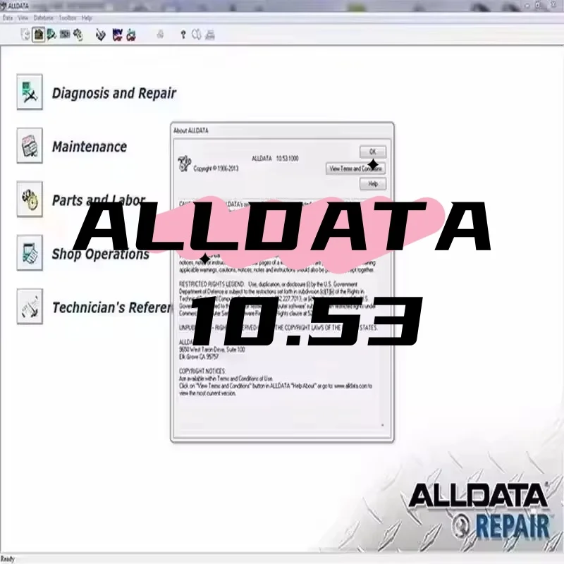 Professional ALLDATA 10.53 Auto Diagnostic Software Tool with Wiring Diagrams System Scanner ECU Coding Repair Manuals Updated