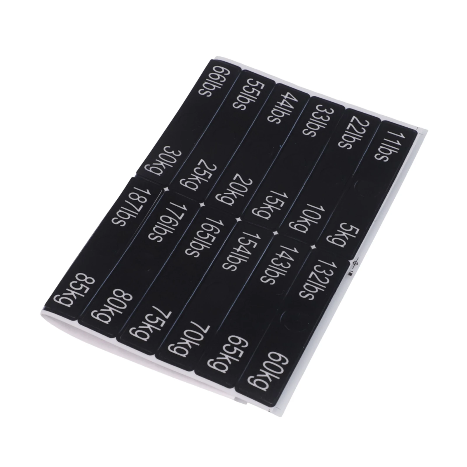 Polypropylene Weight Stack Labels 4.5 X 1.4 Cm Size For Easy Reading On Resistance Machines 11 Lbs To 242 Lbs Range