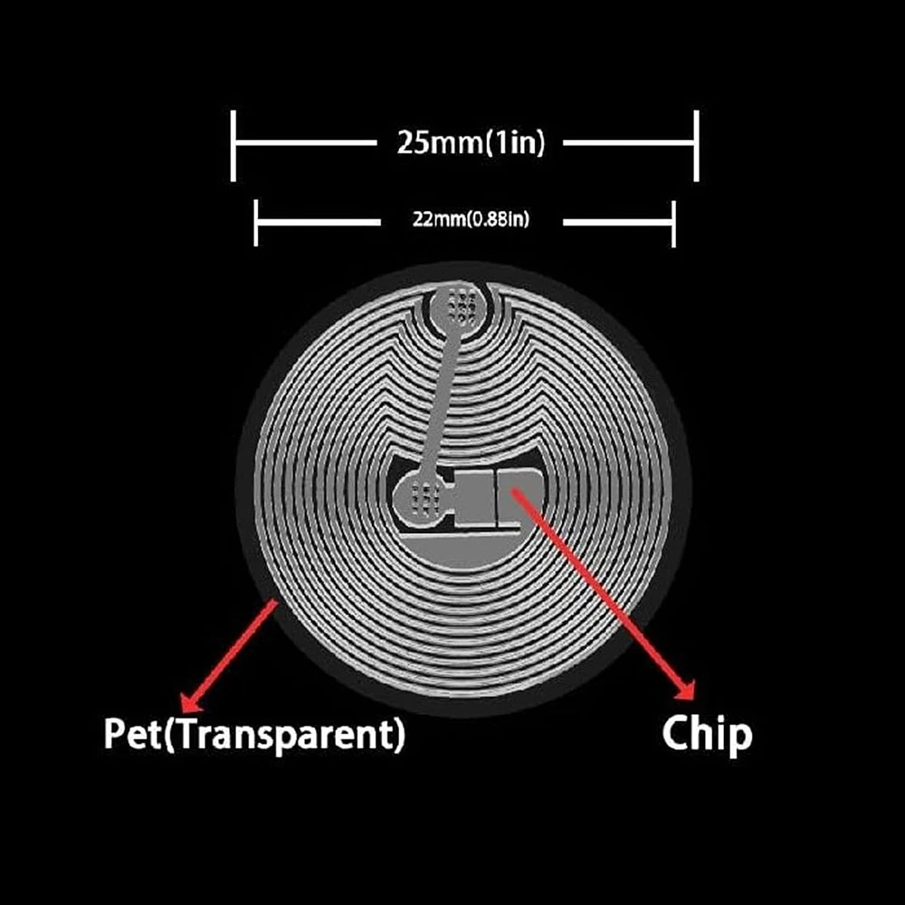 سلسلة مفاتيح IC قابلة لإعادة الكتابة سلسلة مفاتيح NFC رقاقة قابلة للبرمجة 13.56 ميجا هرتز 188 بايت بطاقة IC مقاومة للماء قابلة لإعادة الكتابة للوصول contr #2