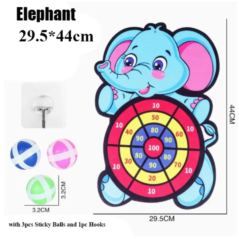 with 3 Sticky Balls and Hooks Animals Dart Board Games Multistyles Cartoon Sports Game Toys Kids Montessori Target