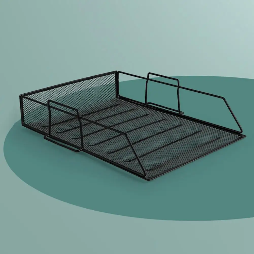 Organizador de suministros de oficina, estante de archivos de malla con capas extraíbles para espacio de trabajo de oficina, capacidad de organización, carta de cuaderno