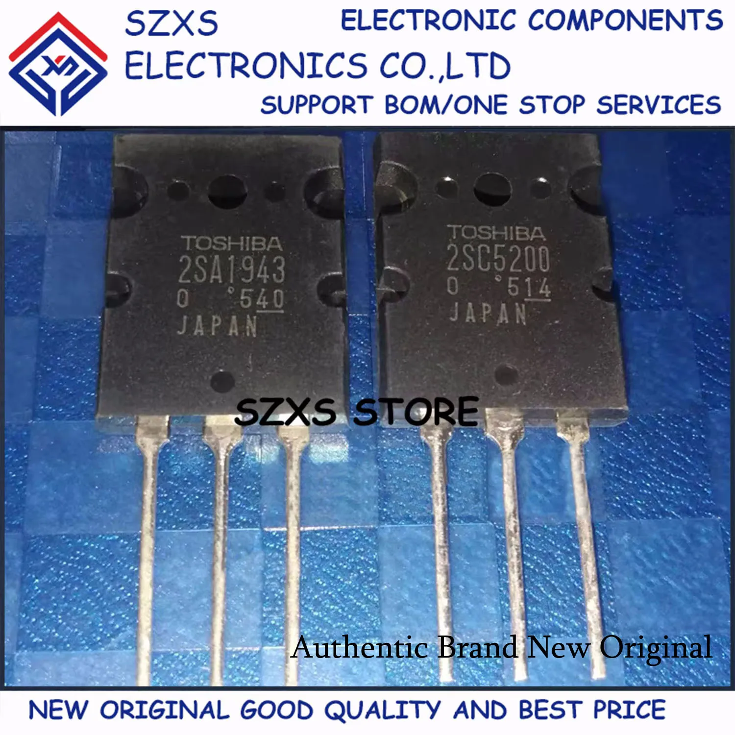 New Original 5Pairs 2SA1943-O A1943 + 2SC5200-O C5200 TO-264 Audio Amplifier Transistor In Stock Good Quality view 2