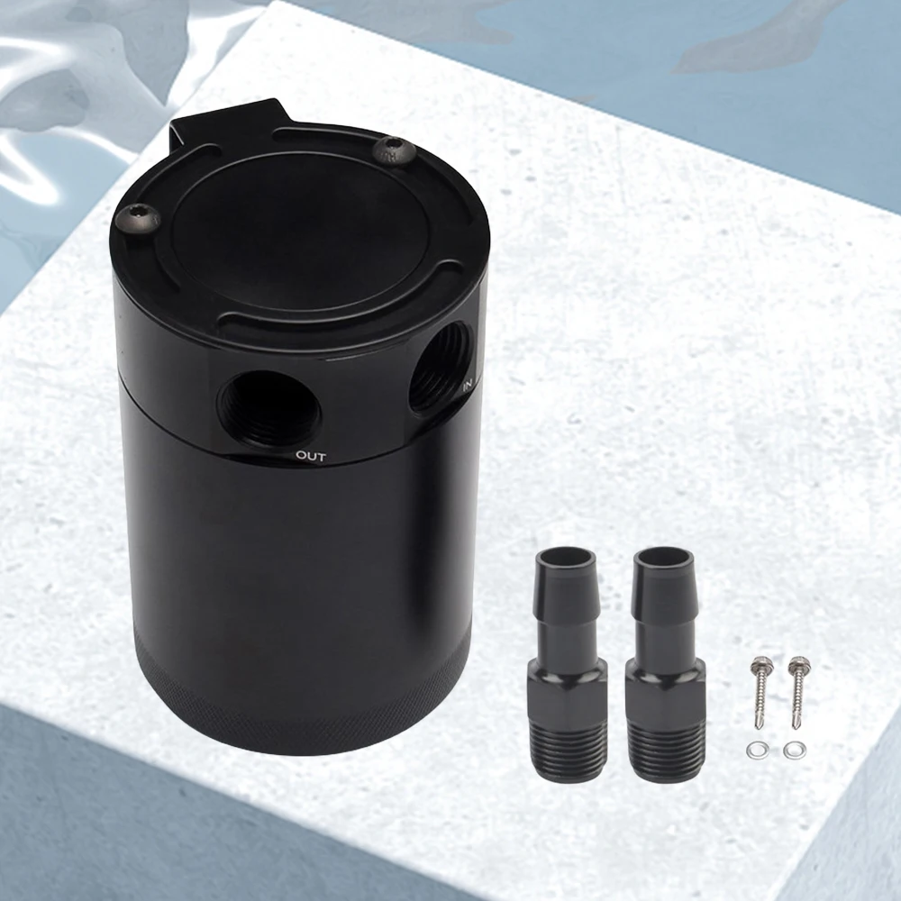 عالمي يمكن اصطياد النفط المربك للسيارة ، سبائك الألومنيوم ، خزان صيد النفط ، 2 أو 3 منافذ ، فلتر السوائل ، خزان الأسطوانة ، خزان الوقود #2