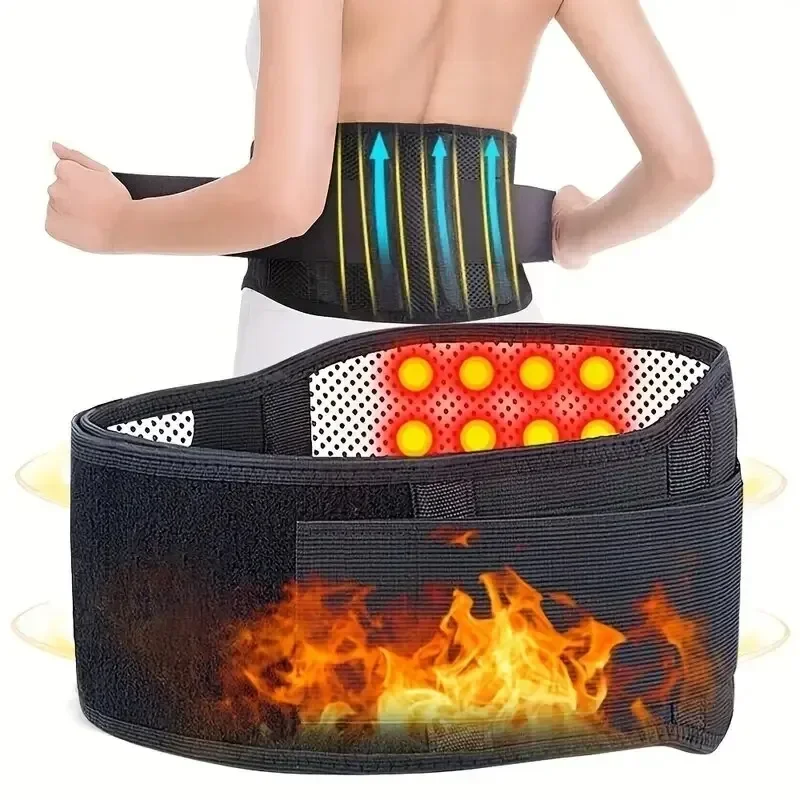 1pc Adjustable Waist Tourmaline Self Heating Magnetic Therapy Back Waist Support Belt Lumbar Brace Massage Band Health Care