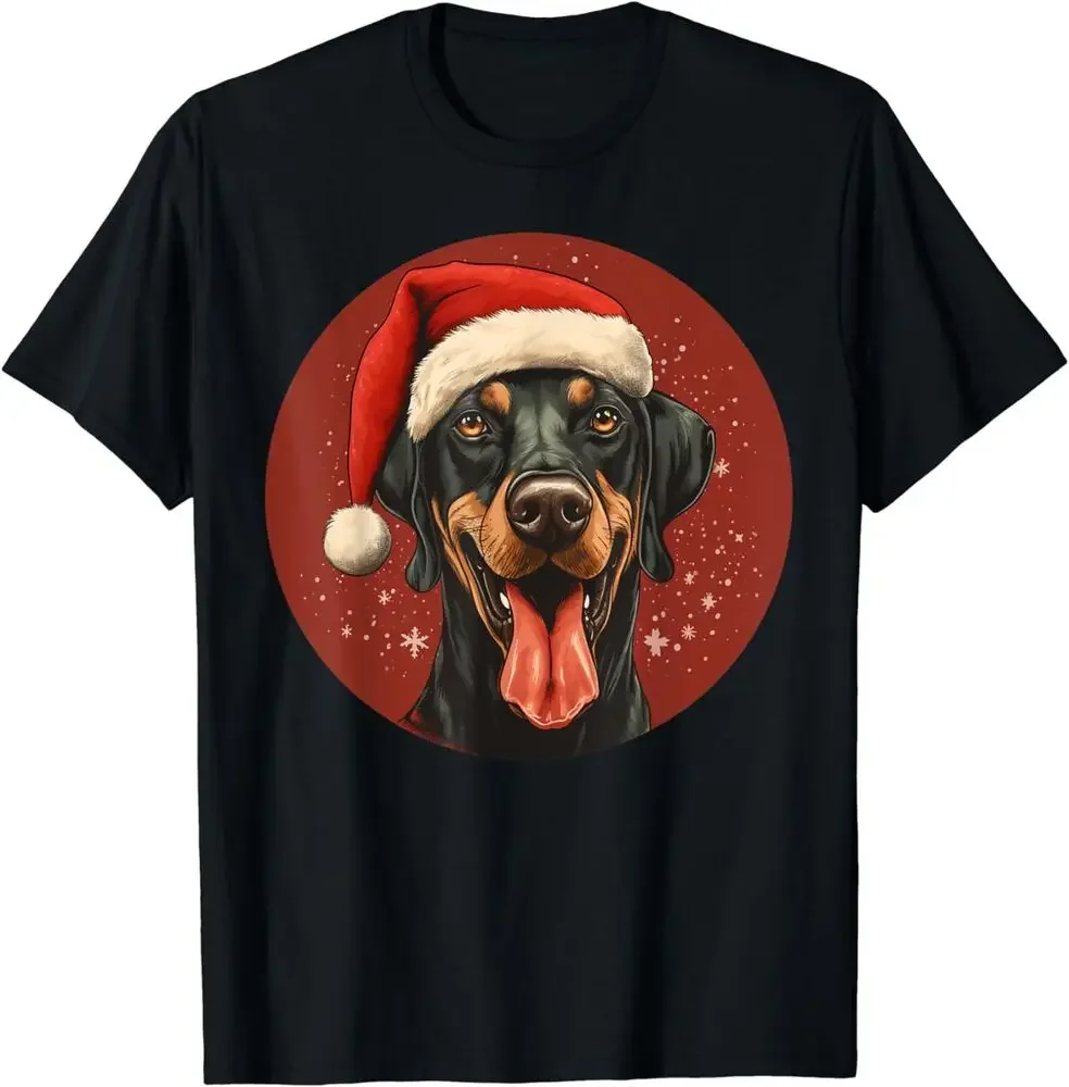 Funny Doberman Mom Dad Dobie Dog Lovers Christmas T-Shirt Unisex T-shirts Cotton Luxury Brand Vintage Oversized