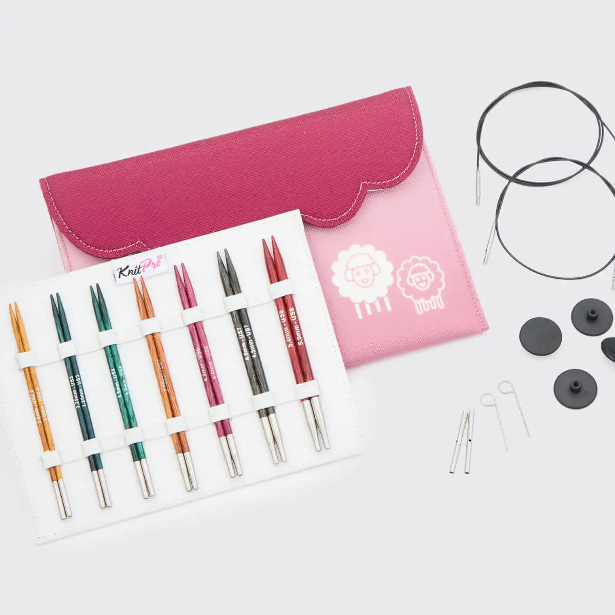 New Knitpro Dreamz Midi Interchangeable Needle Sets(13cm&10cm)  Set of 7 pairs of Interchangeable Tips