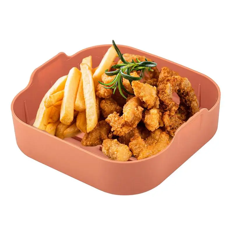 Air Fryer Silicone Liner Baking Bowl Liner Nonstick Air Fryer Basket Food-Safe Air Fryer Liners Replacement For Flammable