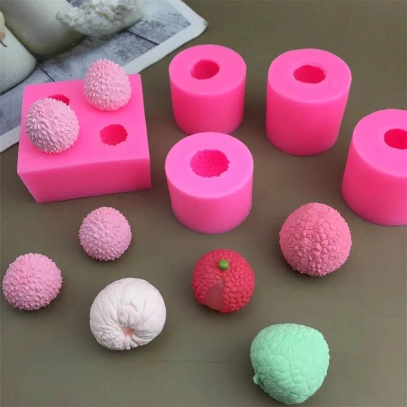 Molde de Silicona 3D con Forma de Fresa, Materiales de Silicona de Grado Alimenticio para Hornear Mousse, Postres, Cubitos de Hielo, Gelatina, Pastel, Chocolate