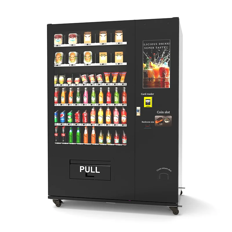 Distributeur Automatique 22-inch Touch Screen Refrigerated Drinks &Snack  Vending Machine Anti-Theft Pickup Port SDK Customized