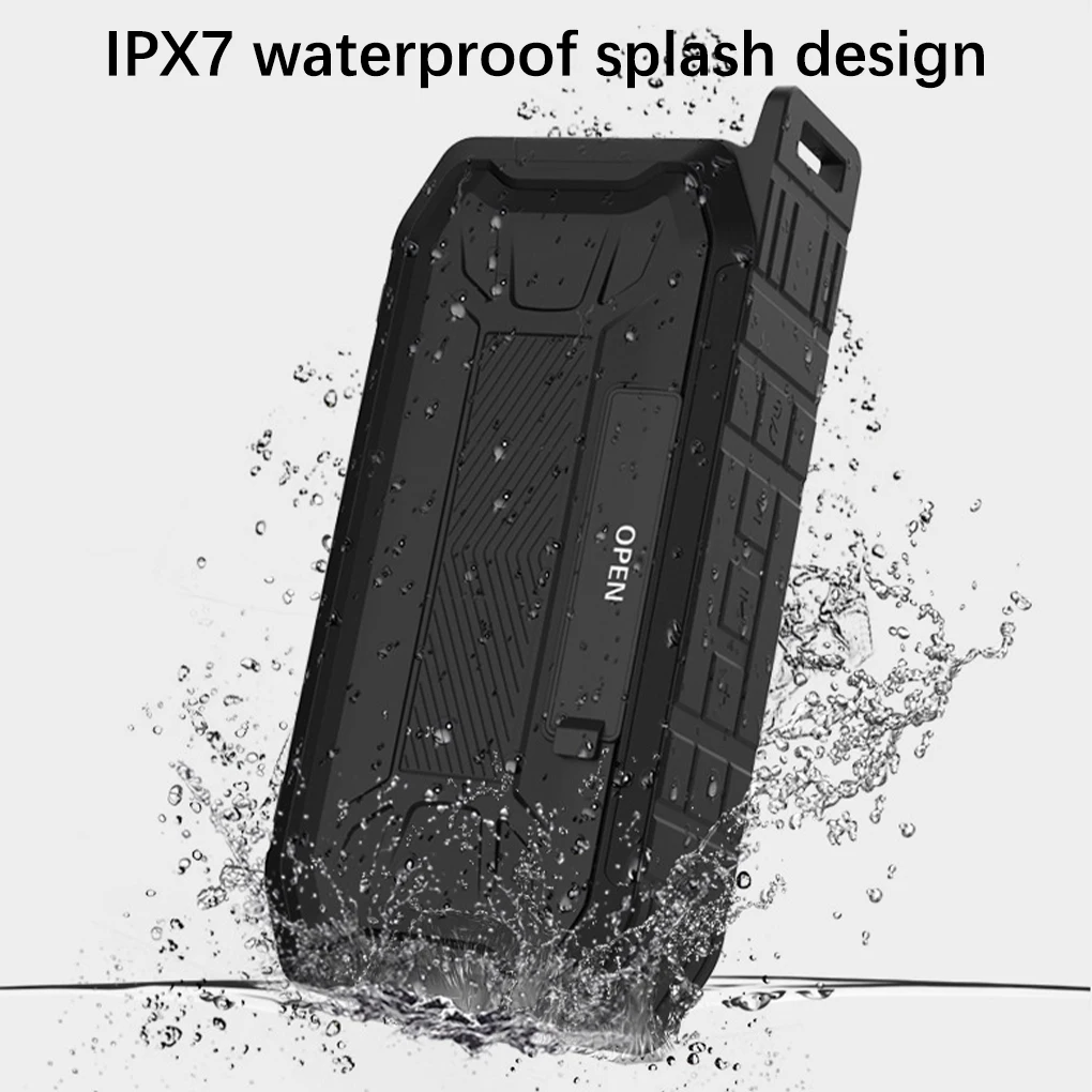 

Динамик Многоцелевой стерео водонепроницаемый портативный музыкальный плеер Открытый бытовой громкоговоритель для кемпинга Красный