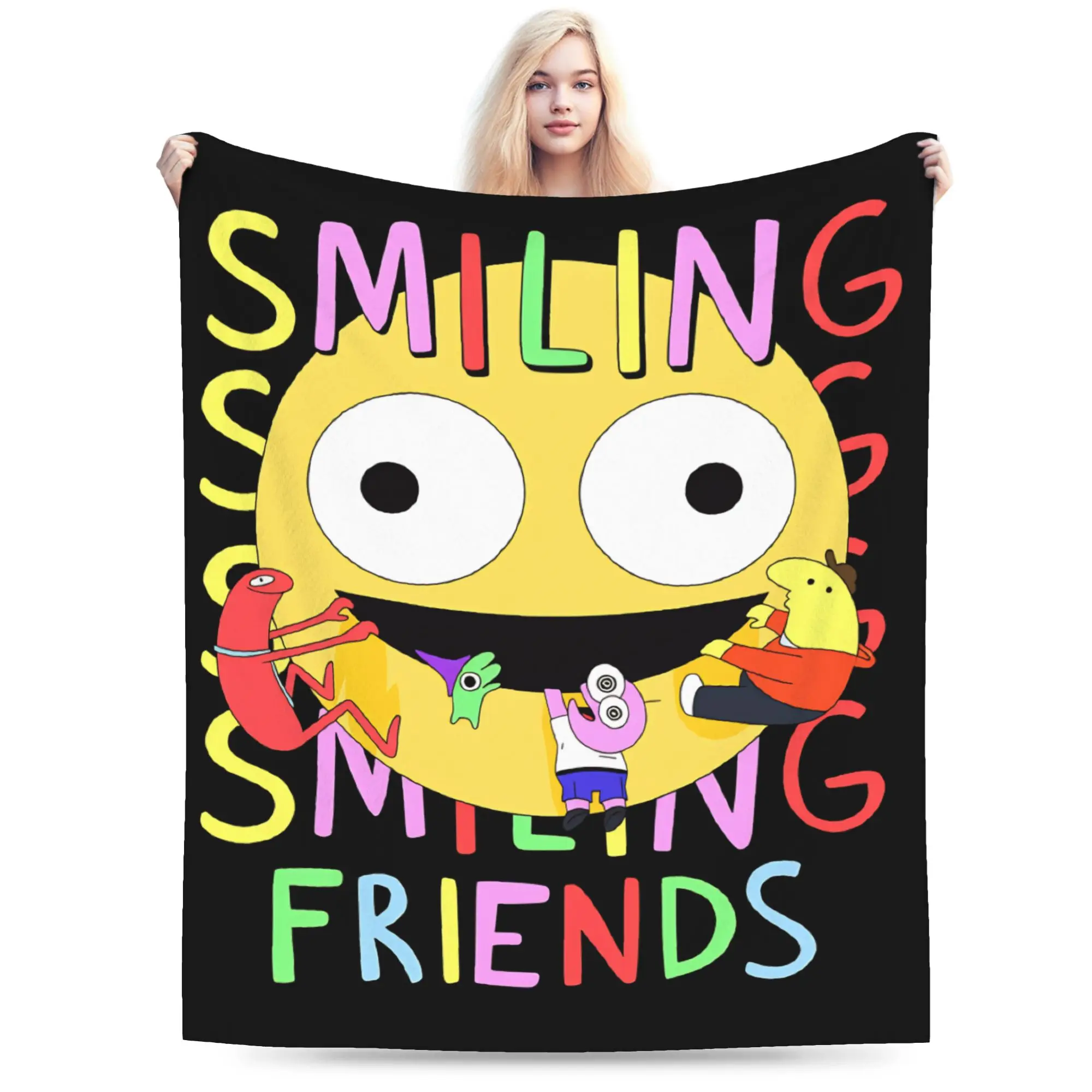 Warm Blanket Girls Boys Picnic Smiling Friends Pim And Charlie Bedding Throws  Flannel Bedspread For Bedroom Sofa Bed Cover