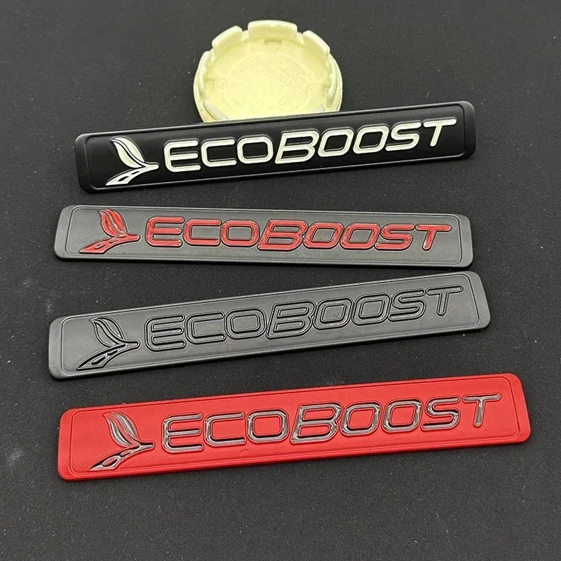 ثلاثية الأبعاد شعار معدني Ecoboost شعار سيارة الخلفي الجذع شارة ملصق لفورد فوكس فييستا كوغا الهروب الانصهار موستانج Ecoboost اكسسوارات #1