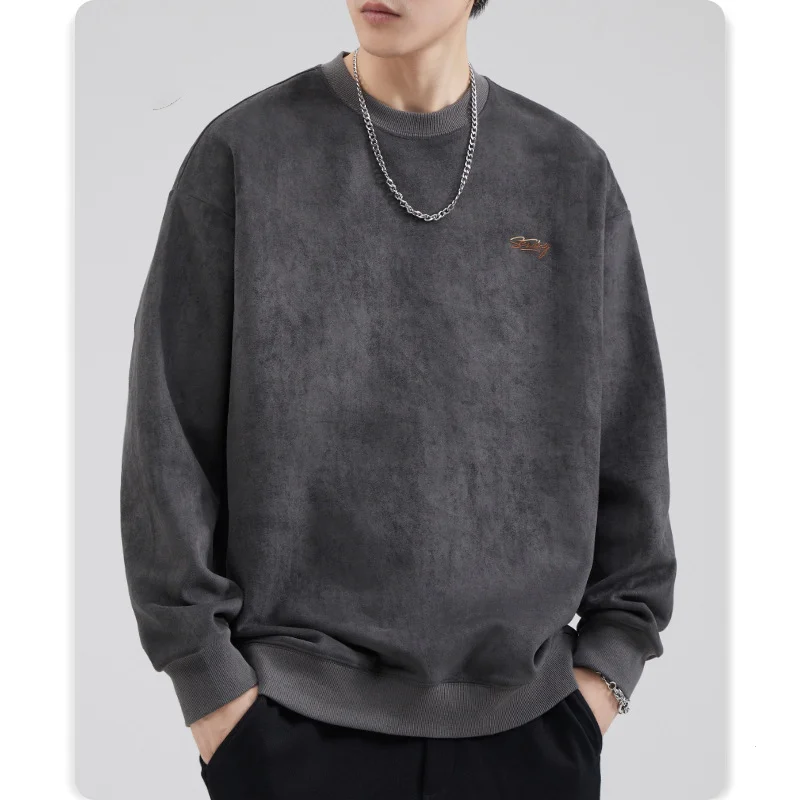 

Men's retro long-sleeved T-shirt fashion casual hoodie