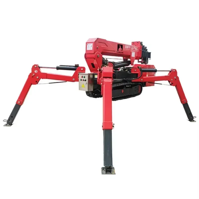 China 3 Ton Spider Crane Diesel Spider Crane Spider Lifting Crawler Crane for Narrow Space