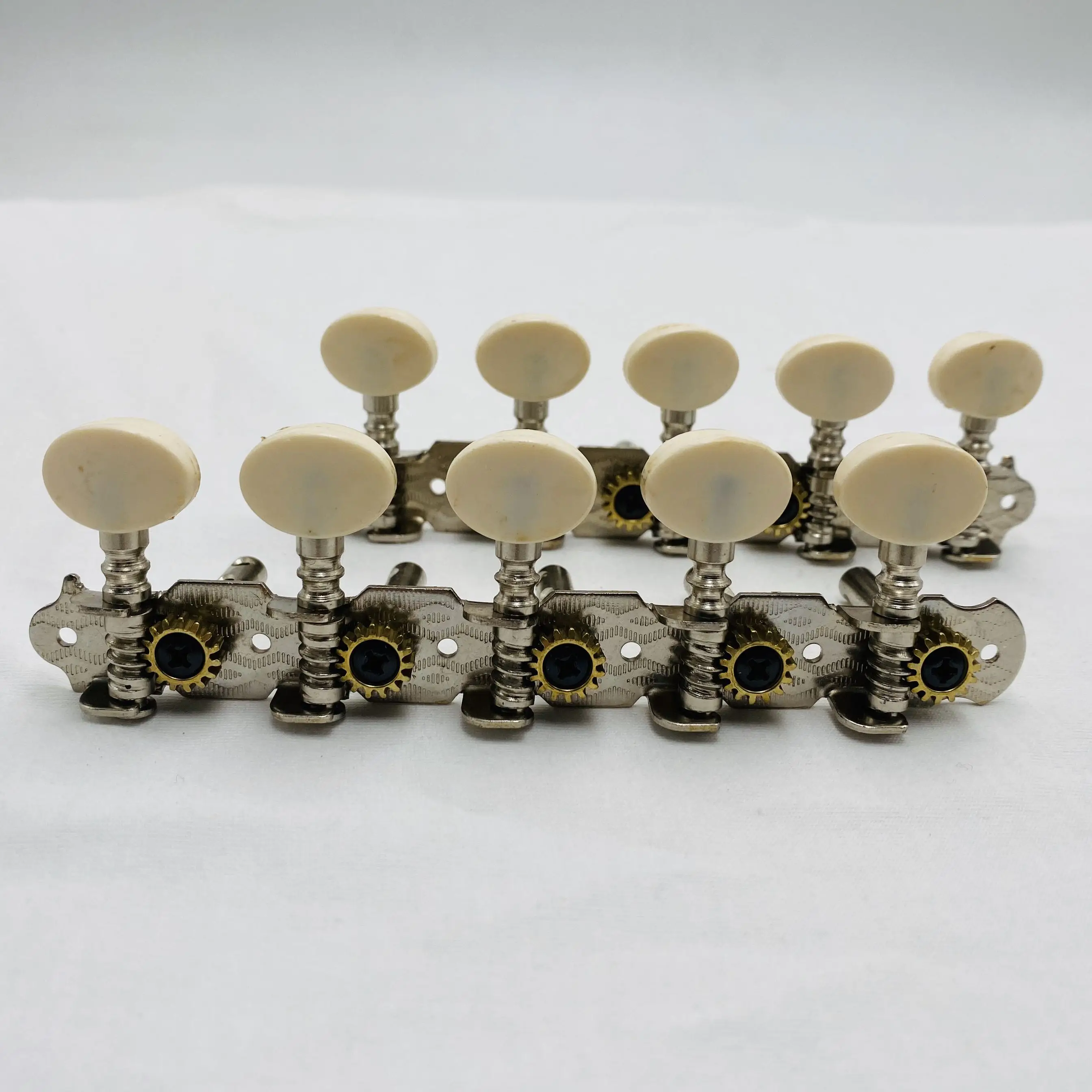 

10set Machine Heads for 10 string Bajo Quinto and Charango String Guitar Chrome colored and white buttons