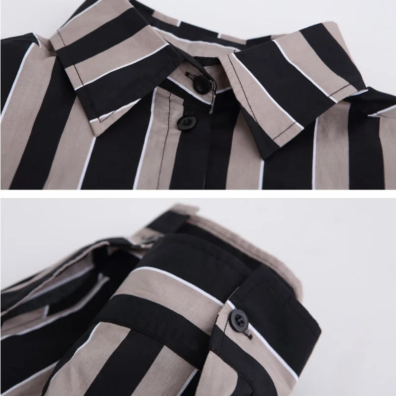 Striped Shirts Women Loose Straight Cozy All-match Long Sleeve New Simple Daily Students Spring Ulzzang Autumn Feminine Clothing