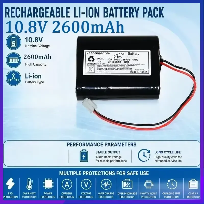 10.8V 2600mAh Li‑ion Rechargeable Battery Pack For BIONET BN130510-BNT COMPACT7 compact 5 Equipment Battery