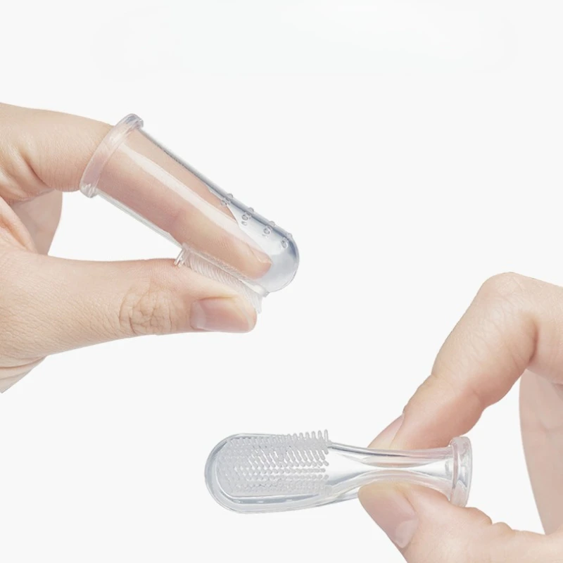 Silicone Soft Pet Finger Cuff Toothbrushes Dog Brush Bad Breath Tartar Teeth Care Tool Cat Cleaning Scrub Silicagel Pet Supplies