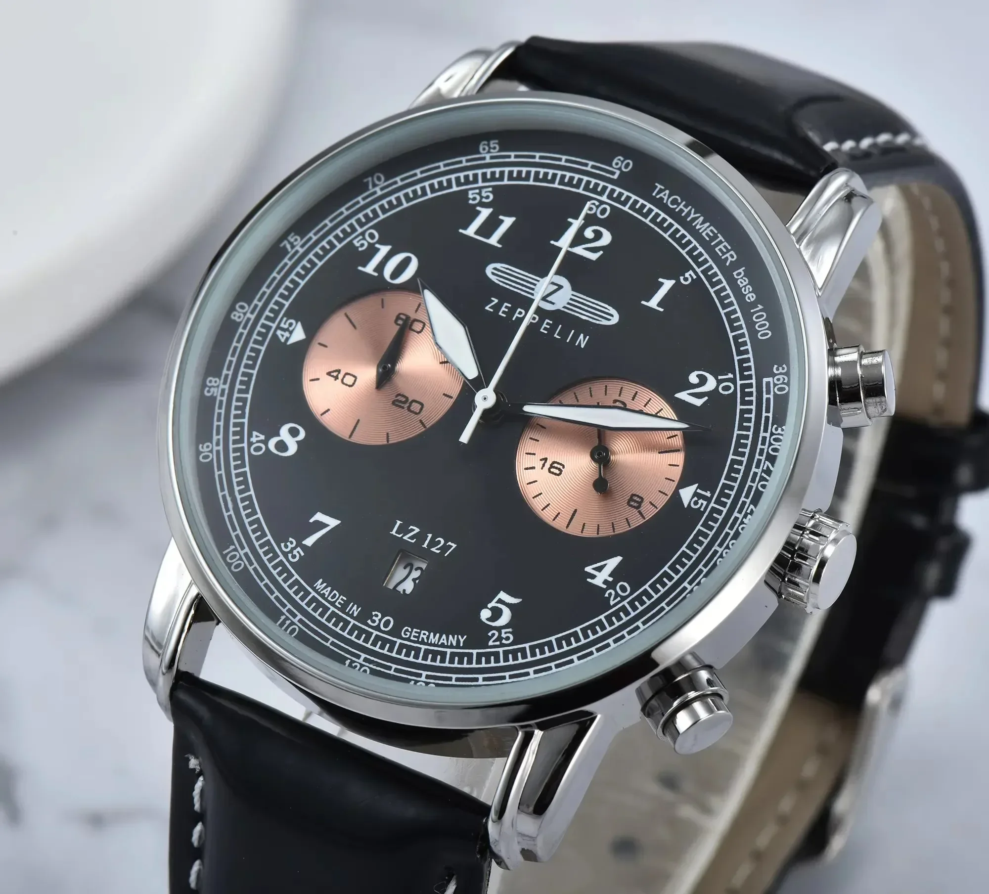 Men's Retro Automatic Date Watch Zeppelin Hindenburg Series Fashion Business Leisure