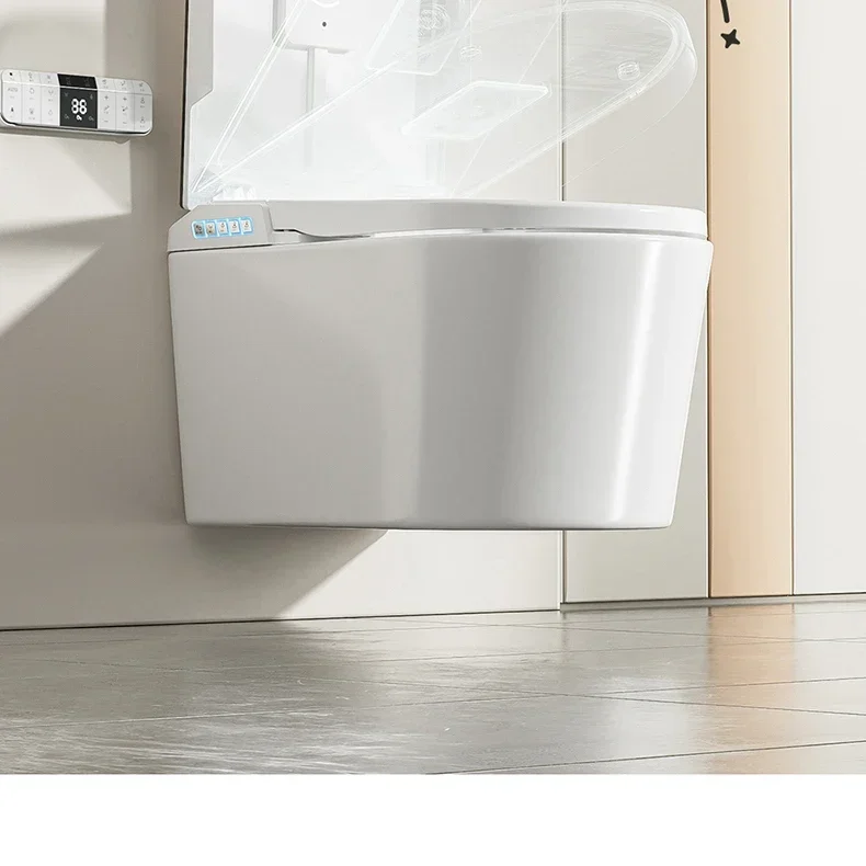 

X188 Настенный умный унитаз Бытовой сифон Автоматический без подвески в баке Встроенный унитаз для небольшой квартиры