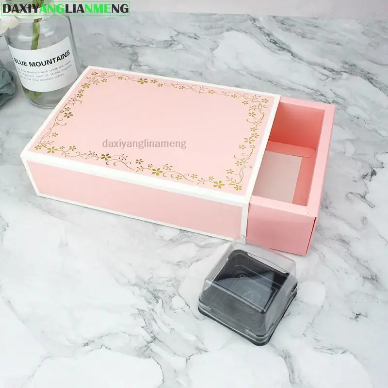 20pcs/lot 23.5x16.5x5cm / 18.3x12x5 Pink Lace Gift Boxes Mooncake Packaging Decorative Package Present Cardpaper Box