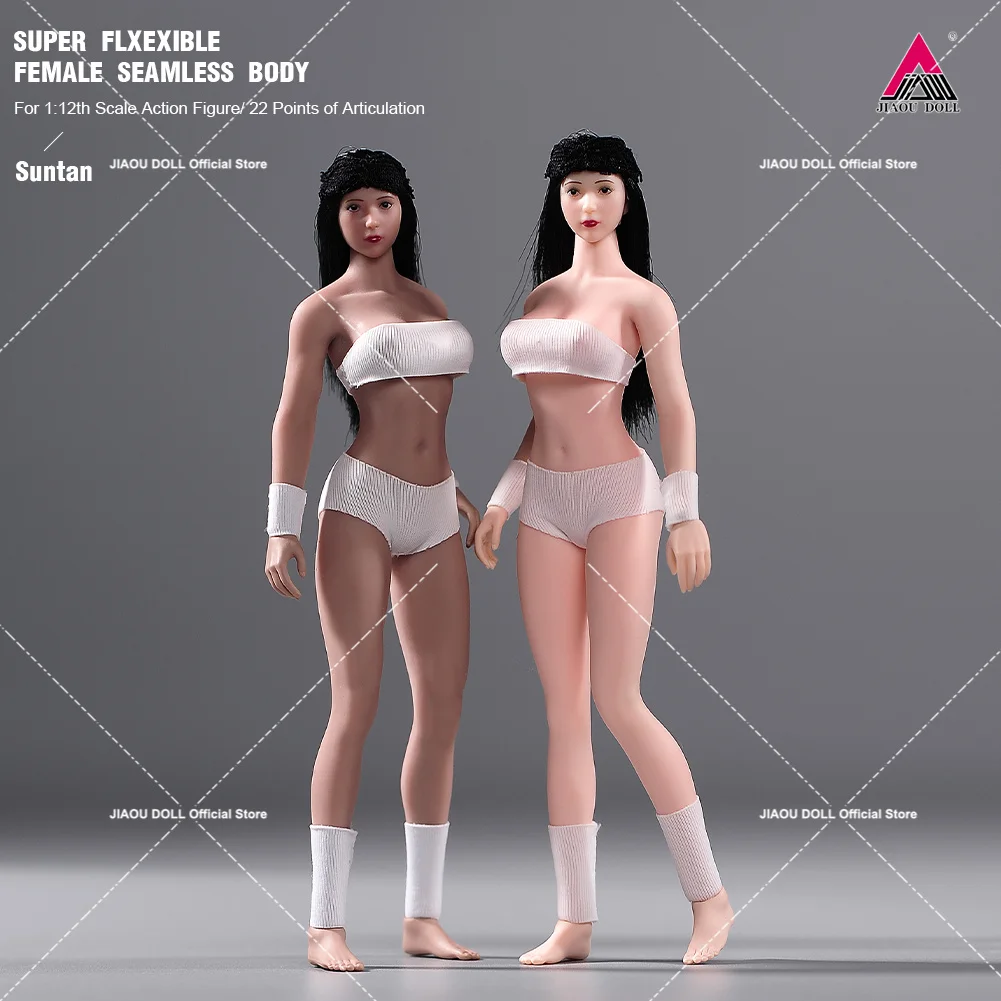 

TBLeague PHMB2018-T01 A/B 1/12 Female Super Flexible Seamless Body Suntan/Pale Skin Action Figure Body With Head Sculpt Model