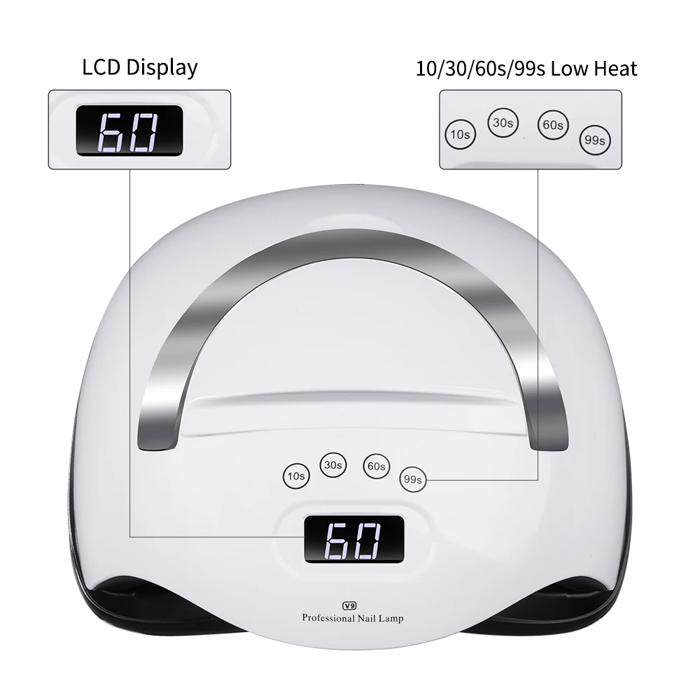 네일 램프 UV LED UV 라이트 건조 경화 젤 폴리쉬 드라이어 캐빈 휴대용 손잡이 매니큐어 장비