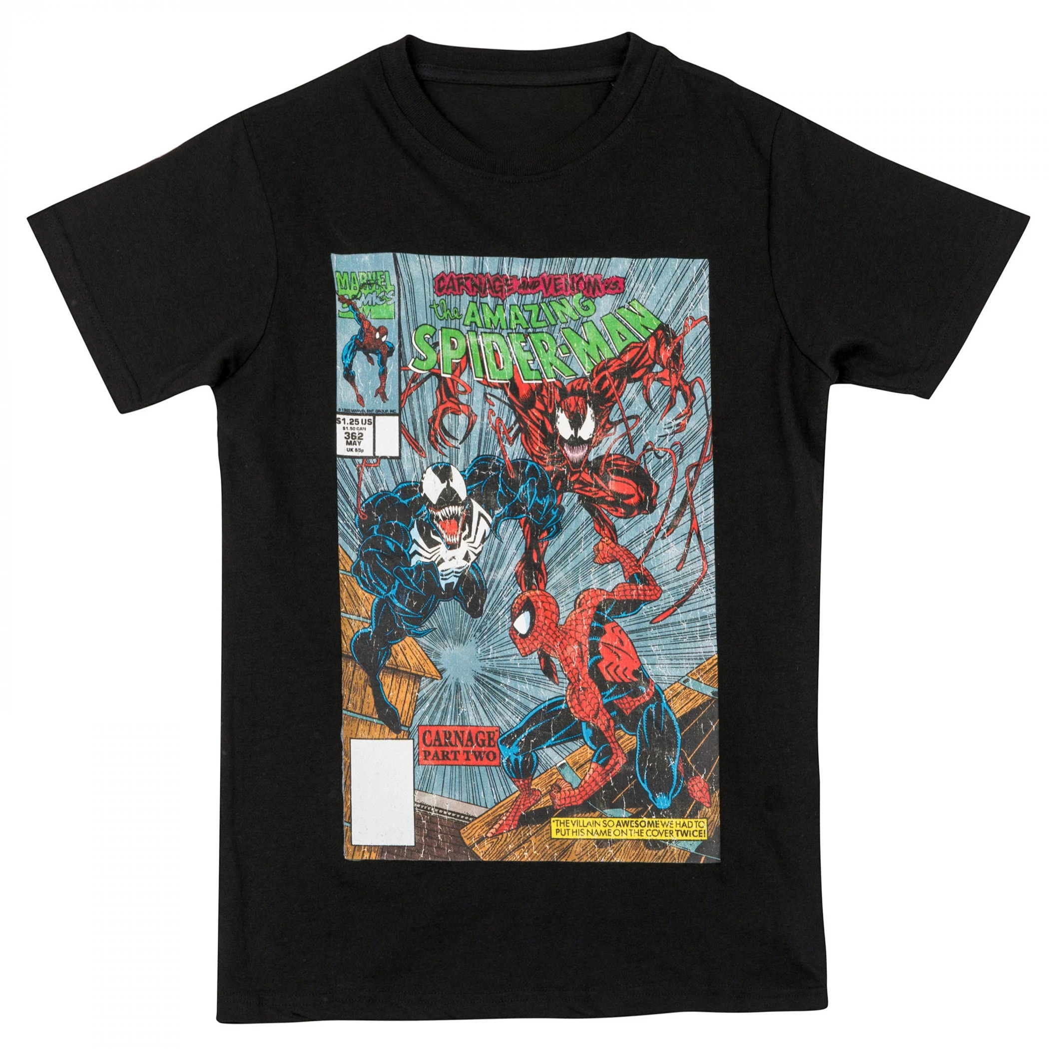 Camiseta negra con diseño de simbiosis de Venom de Spider-Man, increíble y mágica, con estampado de cómic, una camiseta con gráfico de superhéroe