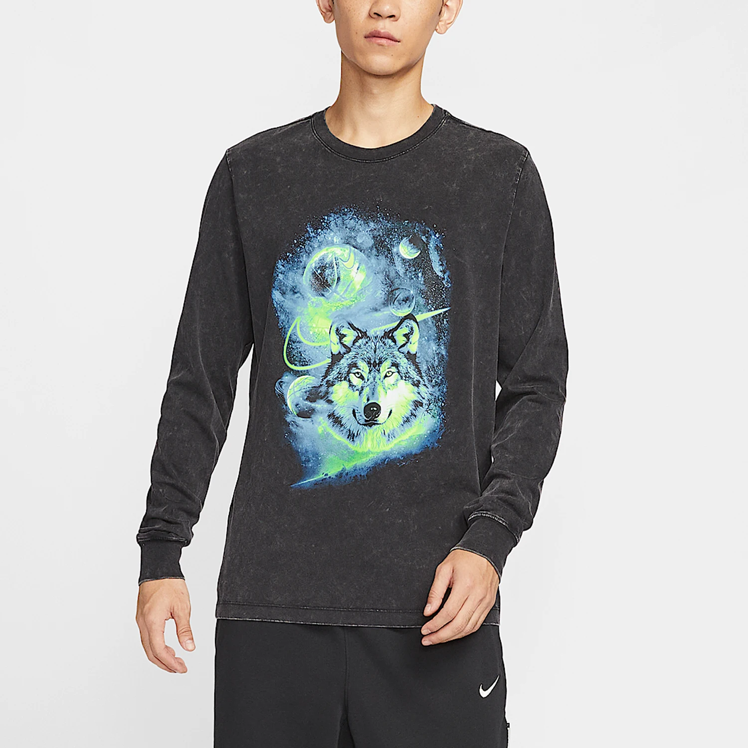 Nike genuine Mens Fashionable Retro Casual Long Sleeve T-Shirt HV1763-010